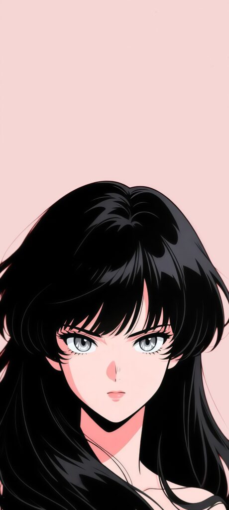 Long Black Hair Anime Girl Wallpaper