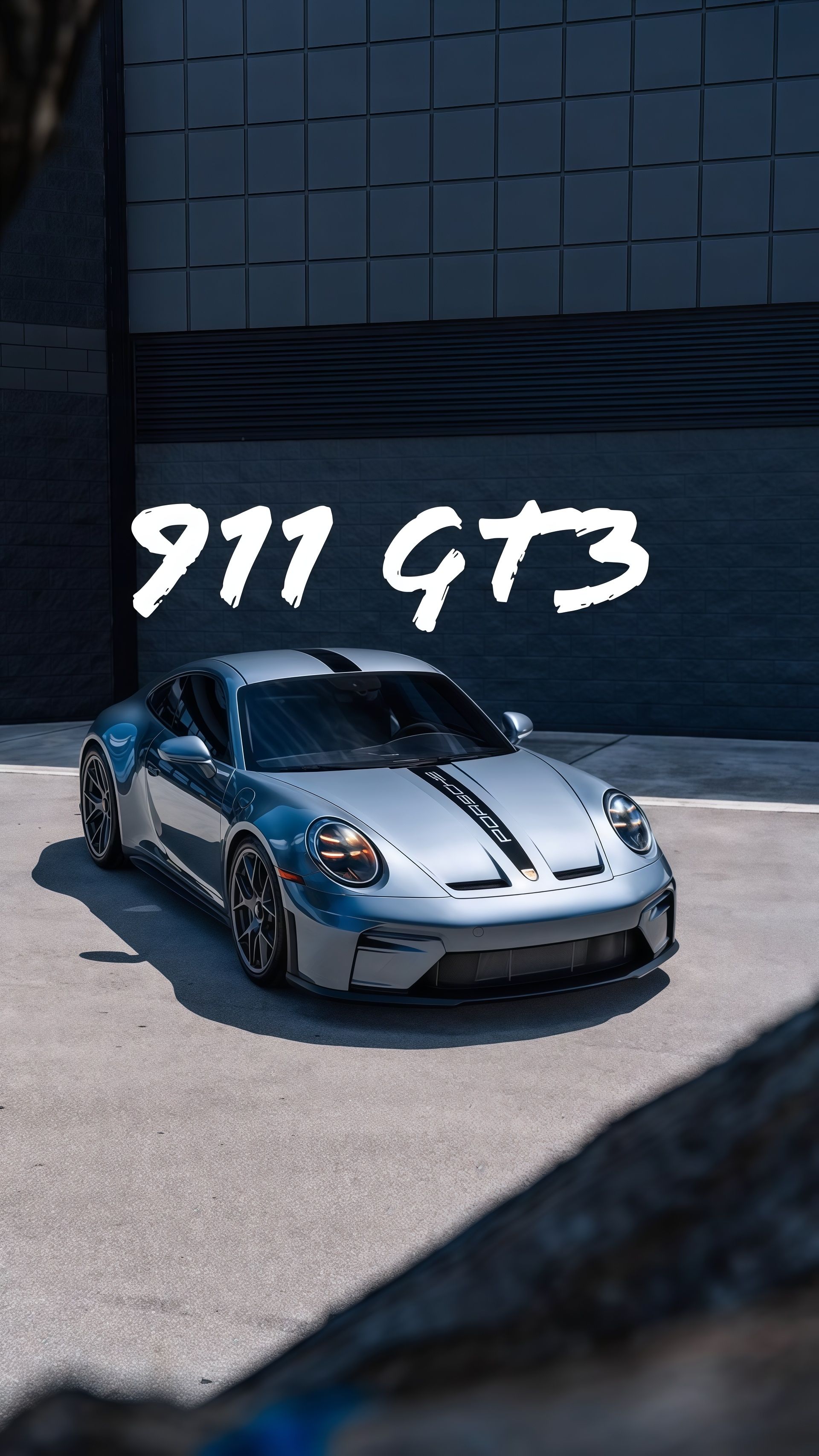 Modern Silver Porsche 911 GT3 (992) Car Wallpaper