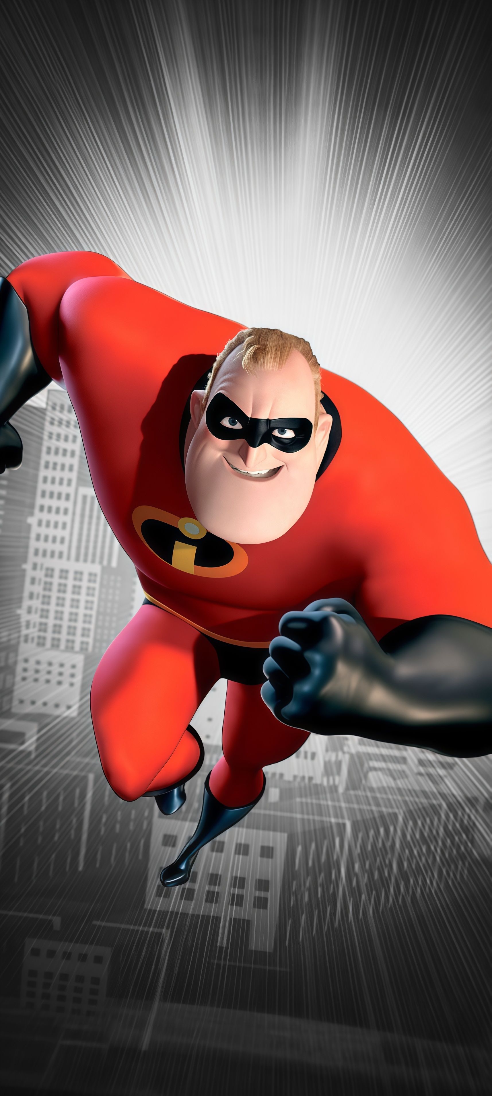 Mr. Incredible Action Pose City Wallpaper