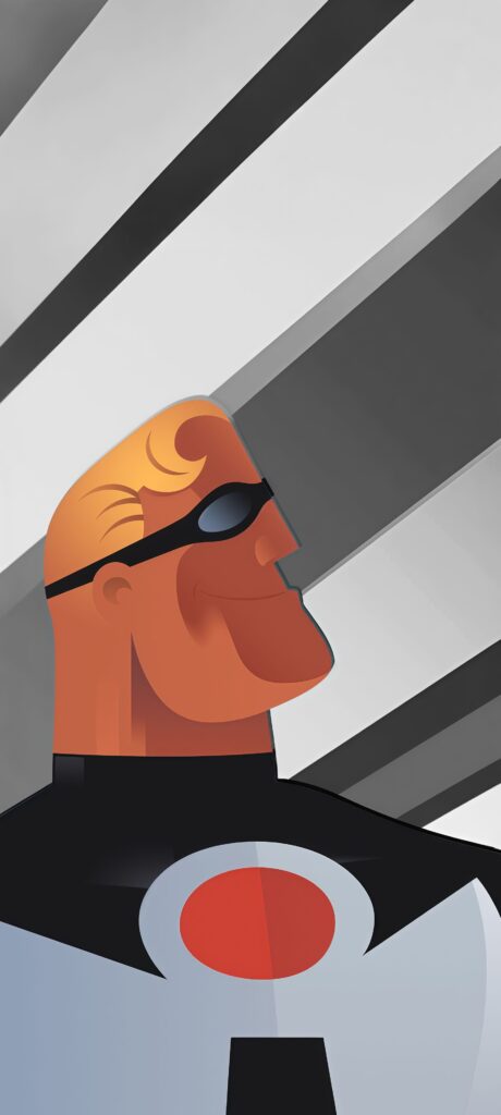 Mr. Incredible Minimalist Profile Art Wallpaper