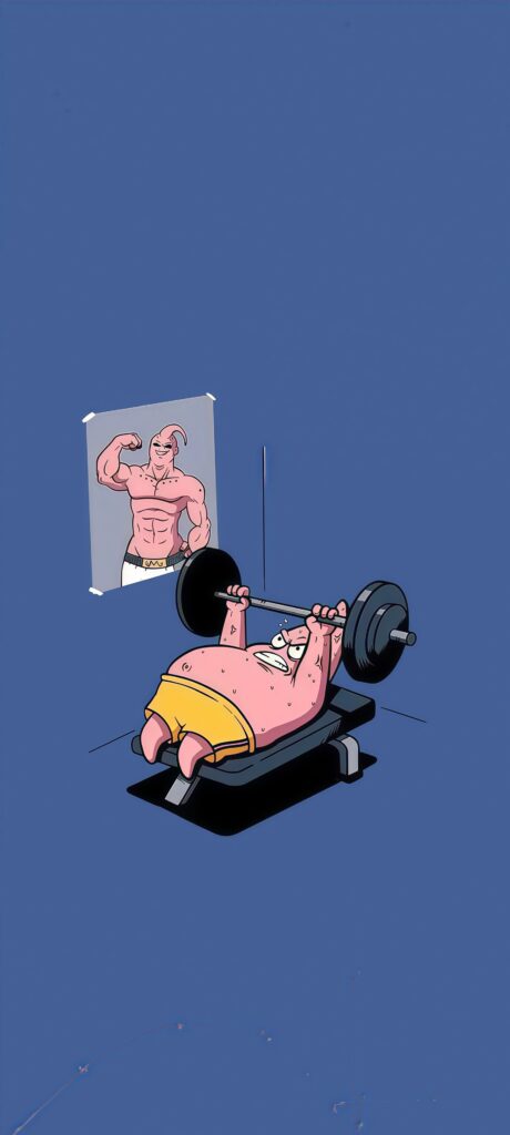 Patrick Star Weightlifting Meme Wallpaper