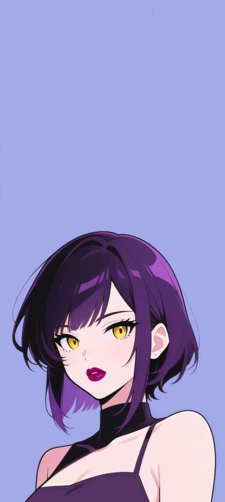 Purple Hair Anime Girl Wallpaper