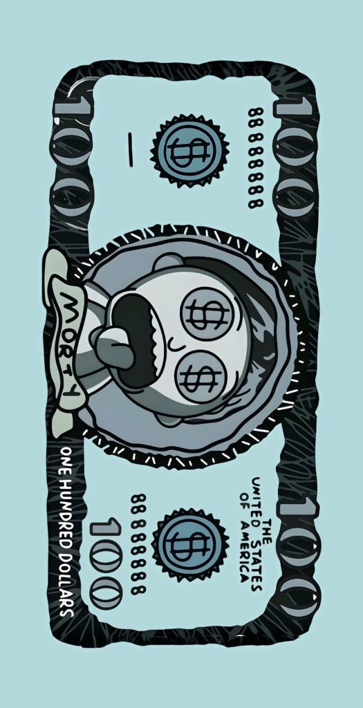 Rick and Morty "Morty" Dollar Bill Wallpaper