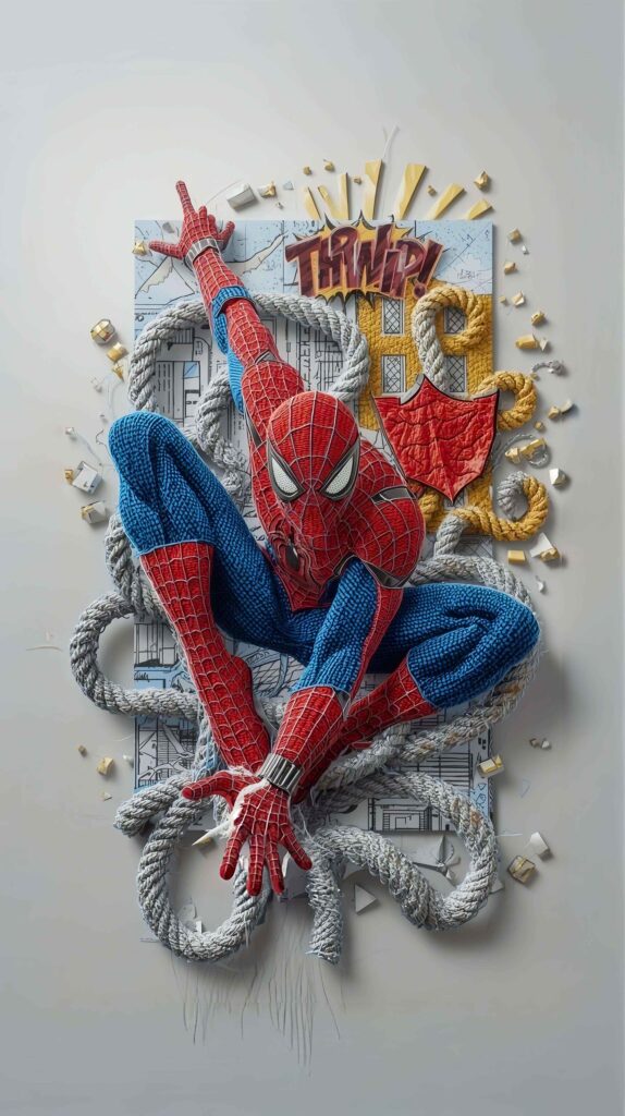 Rope Art Spider-Man Wallpaper