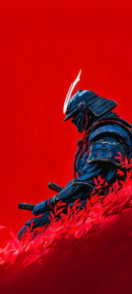 Samurai Warrior Minimalist Wallpaper