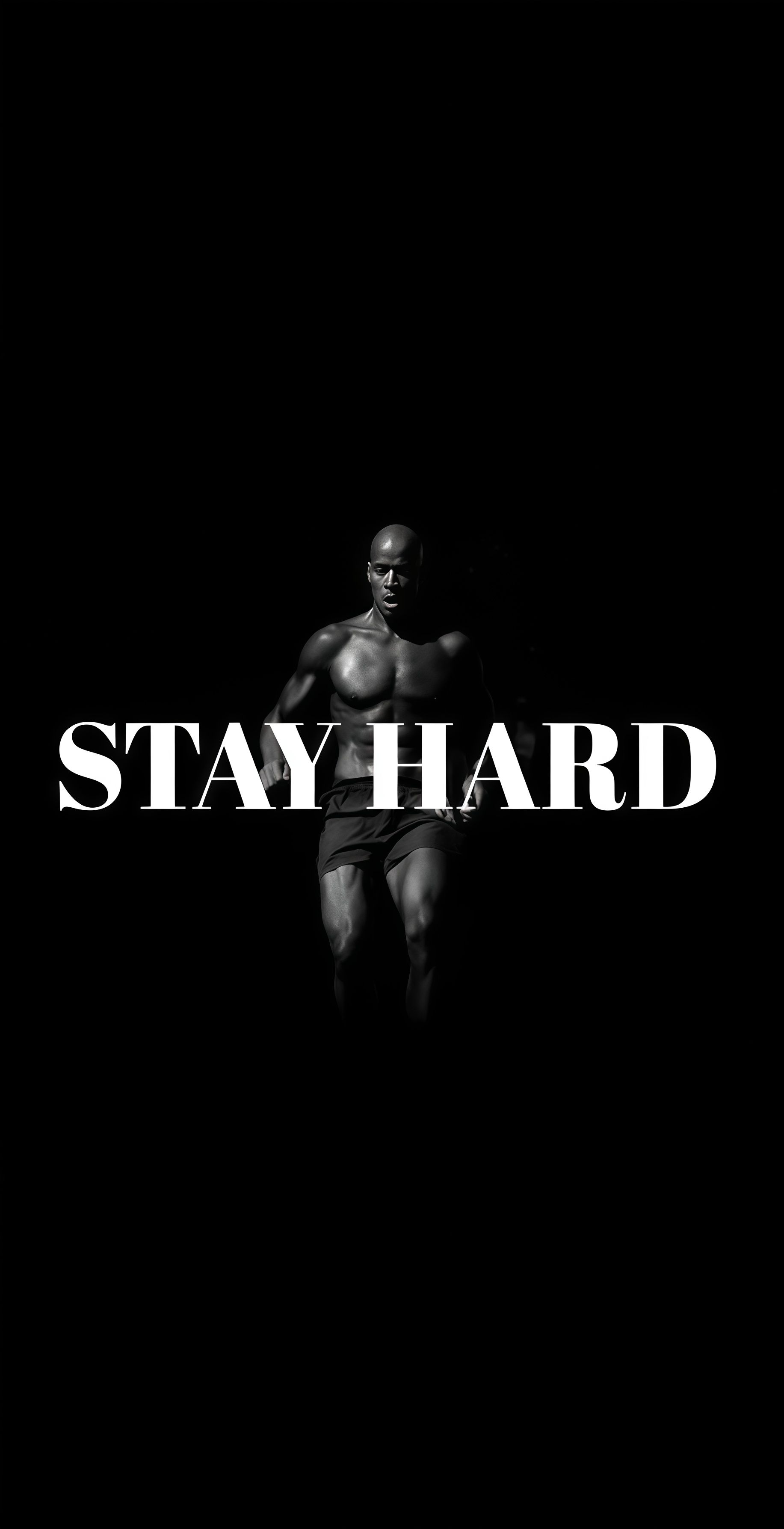 Stay Hard Motivational Gym Workout Black Wallpaper