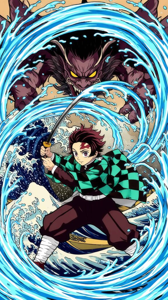 Tanjiro Water Breathing Demon Slayer Wallpaper