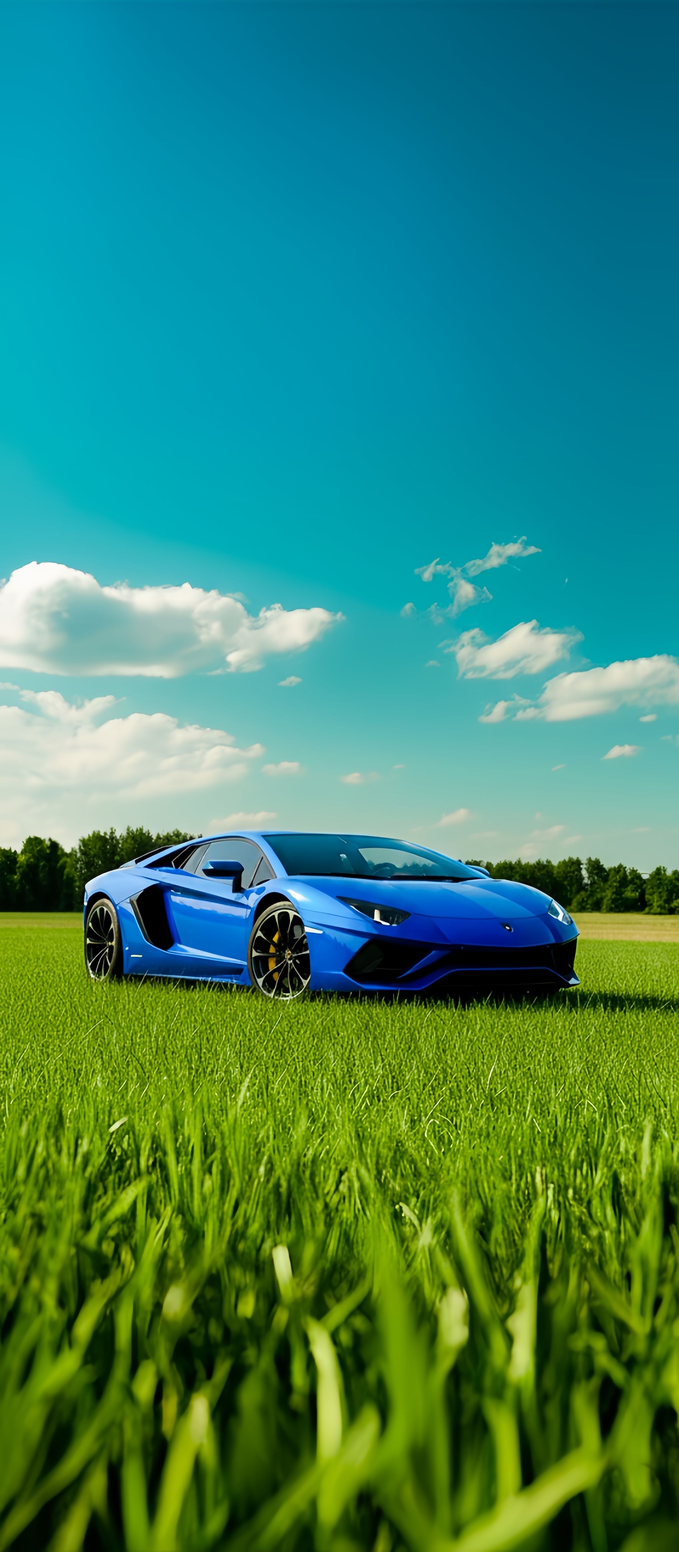 Blue Lamborghini Aventador LP700 Supercar Wallpaper