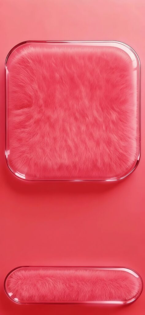 Bold Pink Fluffy Glass Texture Wallpaper