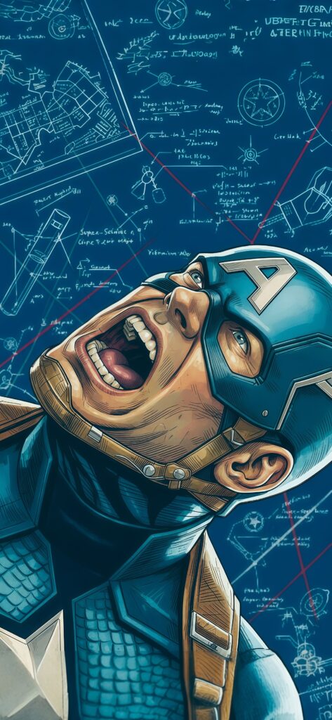 Captain America Blueprint Comic Wallpaper