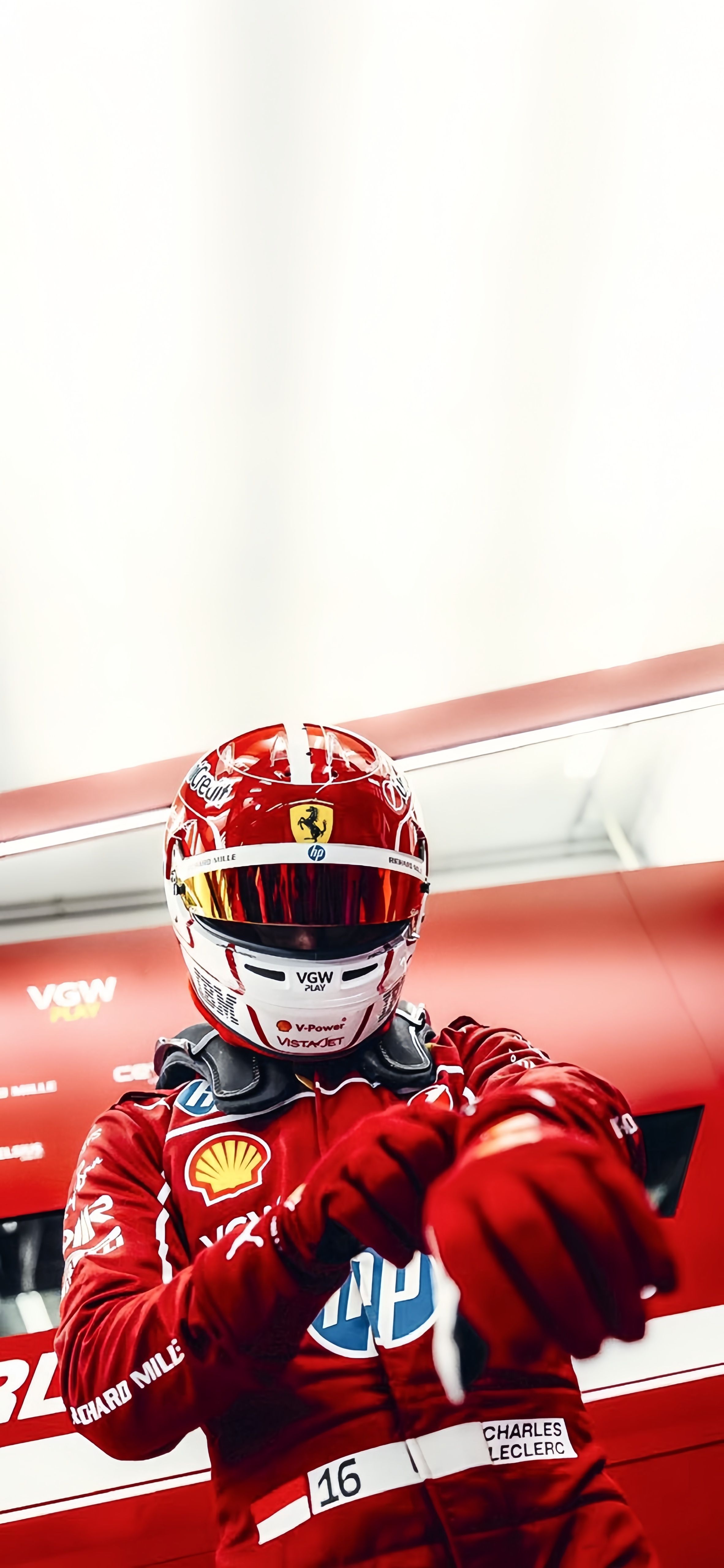 Charles Leclerc Ferrari F1 Race Focus Wallpaper