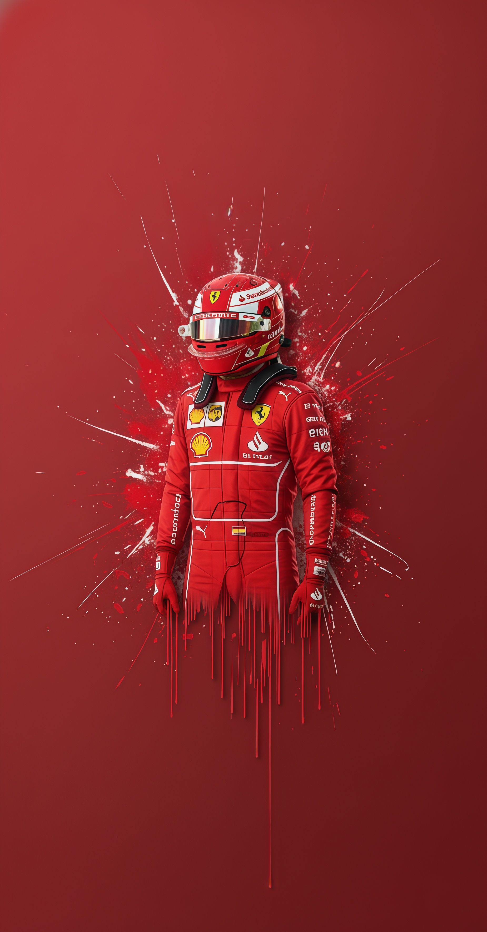 Charles Leclerc Ferrari Red Wallpaper