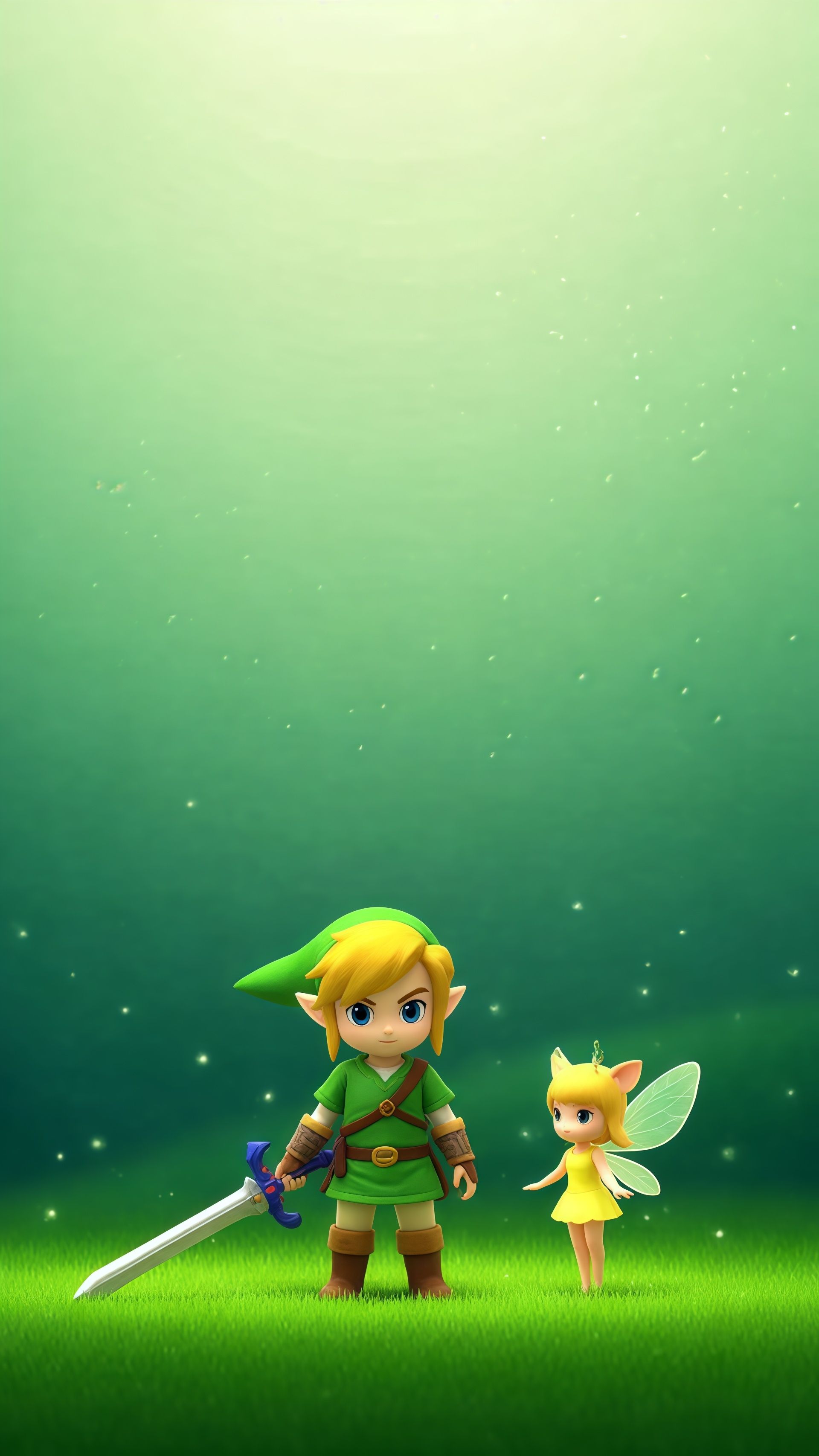 Classic Link and Navi The Legend of Zelda Wallpaper