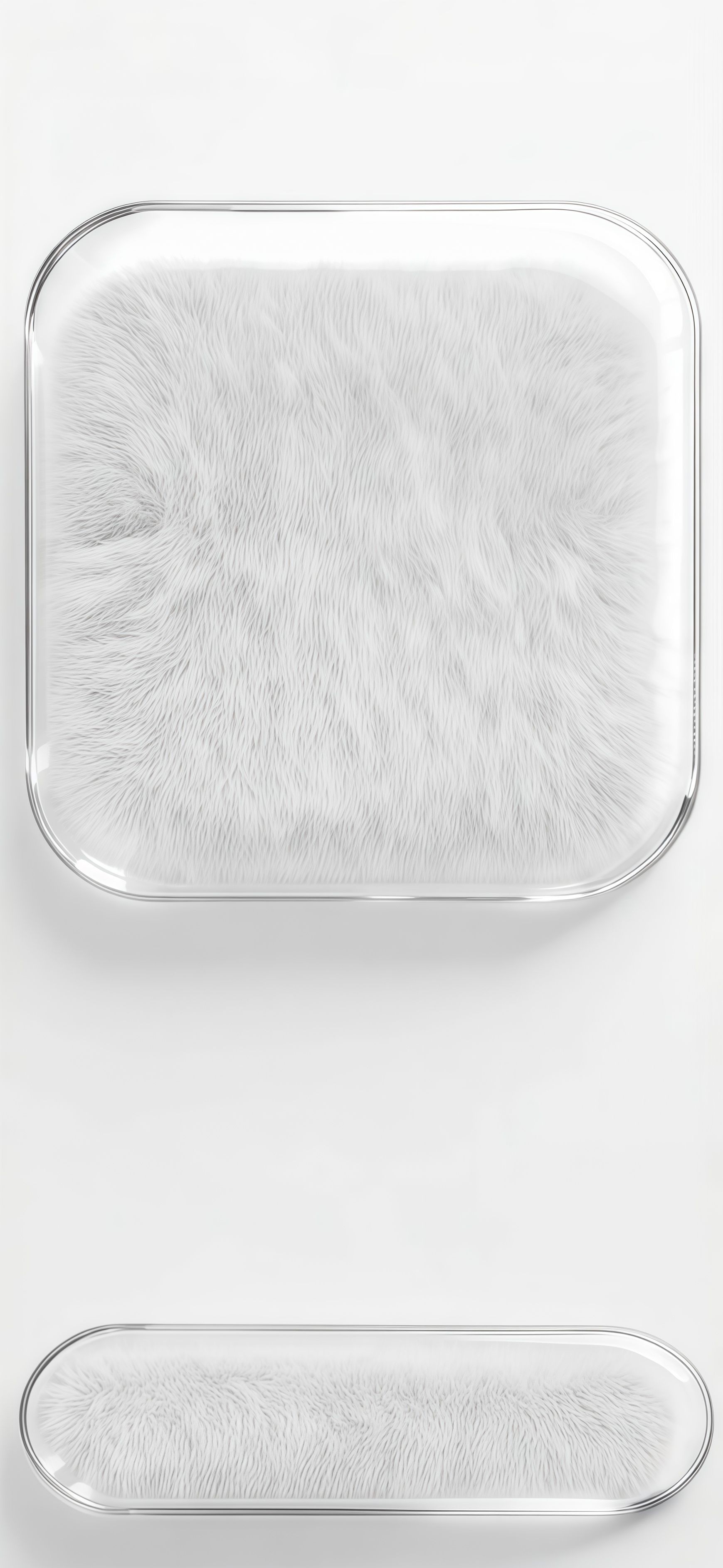 Crisp White Fuzzy Liquid Glass Minimalist Wallpaper