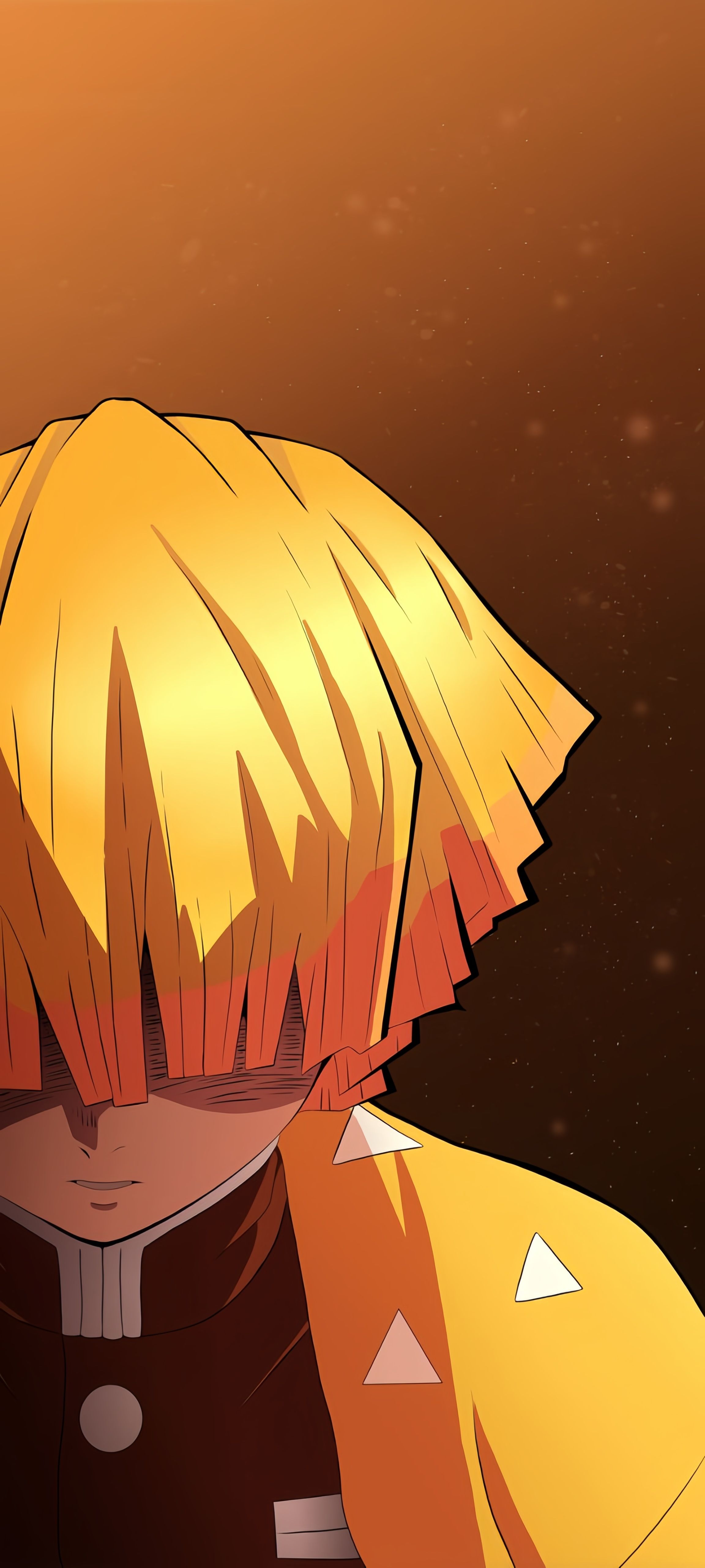 Demon Slayer Zenitsu Agatsuma Close-up Anime Wallpaper