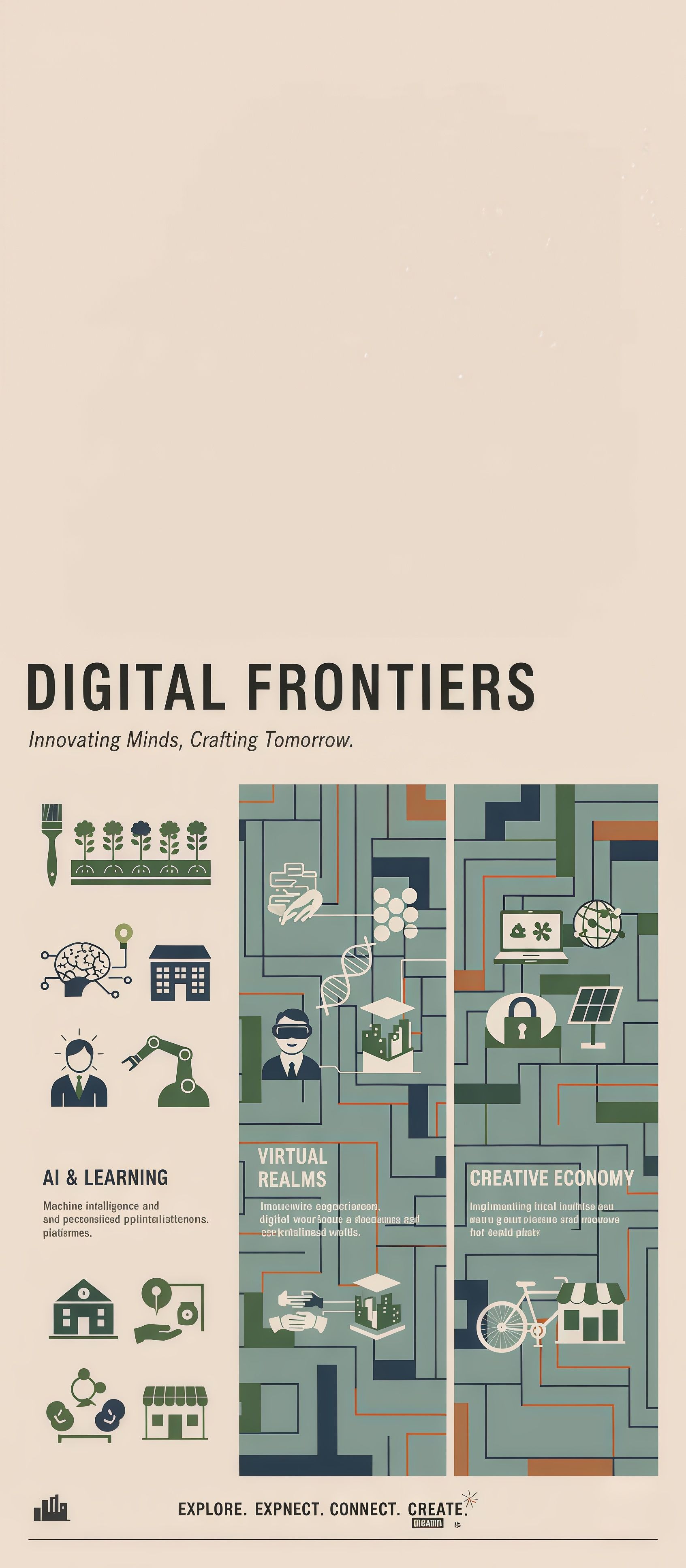 Digital Frontiers Tech Wallpaper