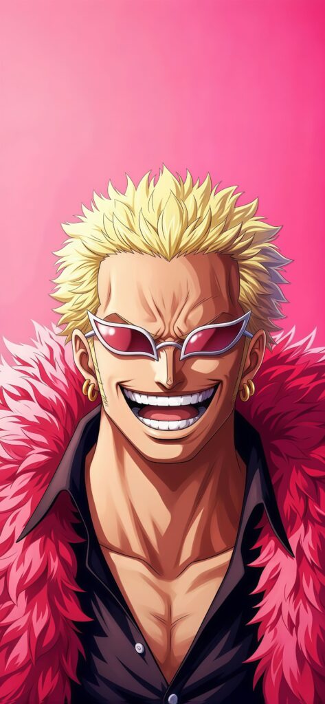 Doflamingo One Piece Pink Wallpaper