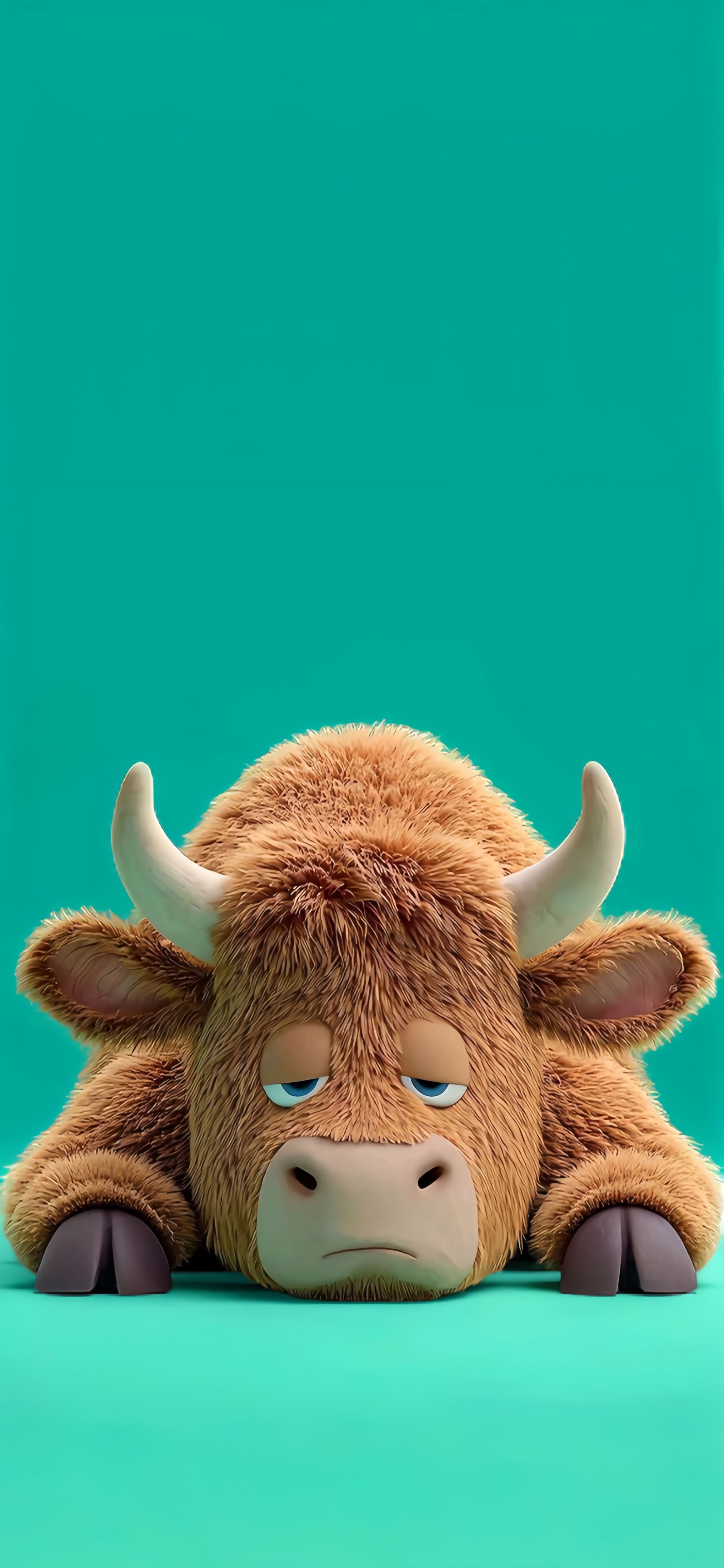 Funny Cartoon Bull Plushie Wallpaper