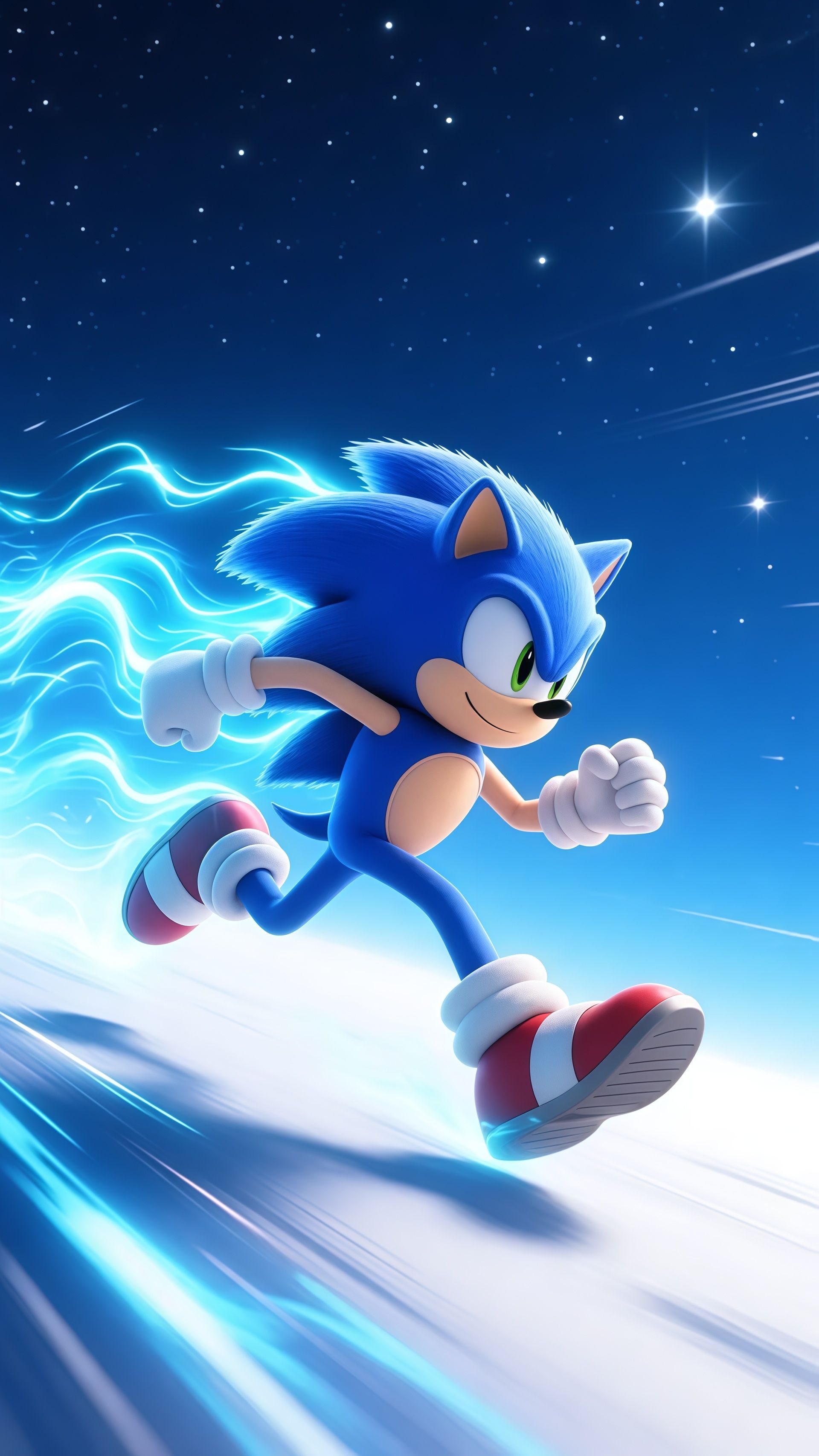 High-Speed Sonic the Hedgehog Blue Streak Wallpaper