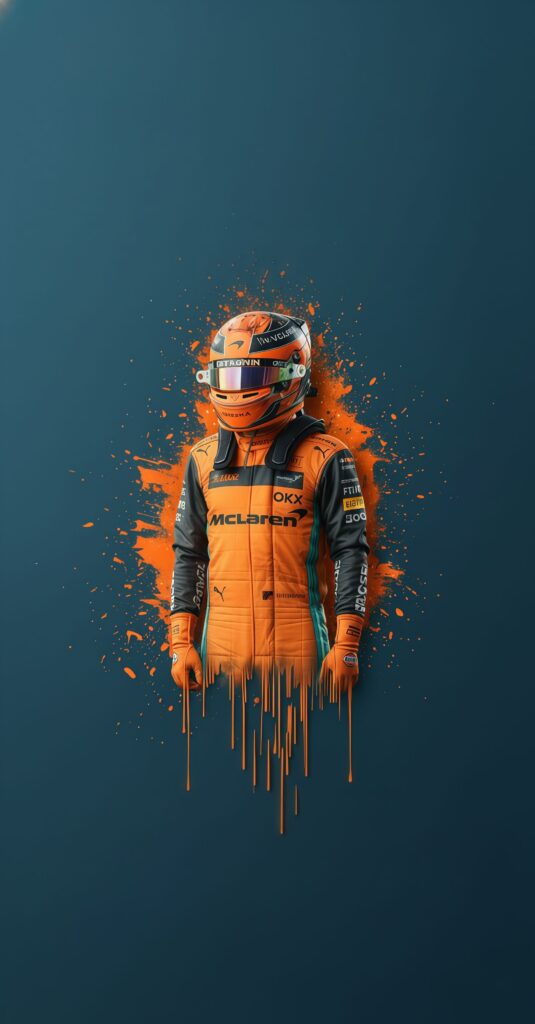 Lando Norris McLaren Orange Wallpaper