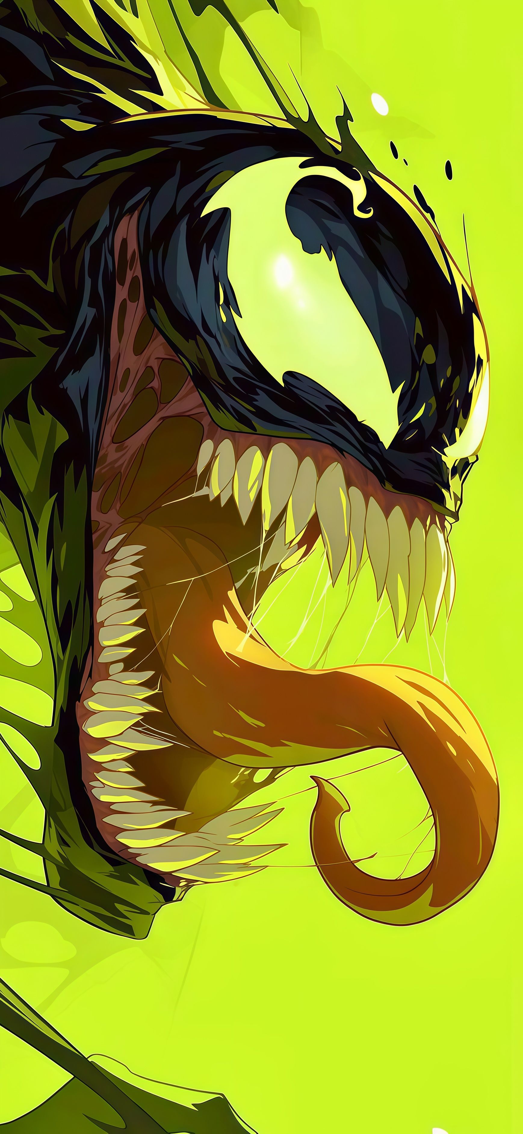Neon Venom Close-Up Wallpaper