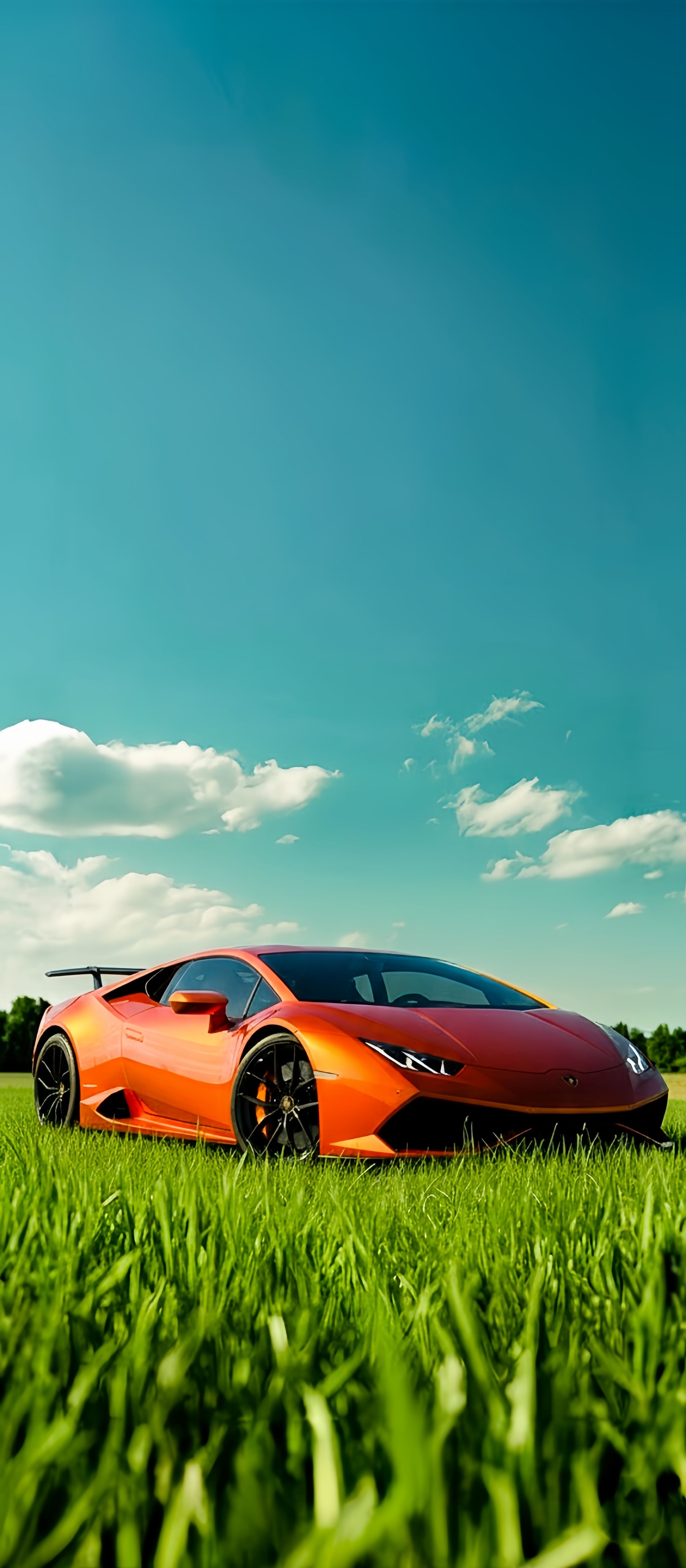 Orange Lamborghini Huracán Supercar Wallpaper