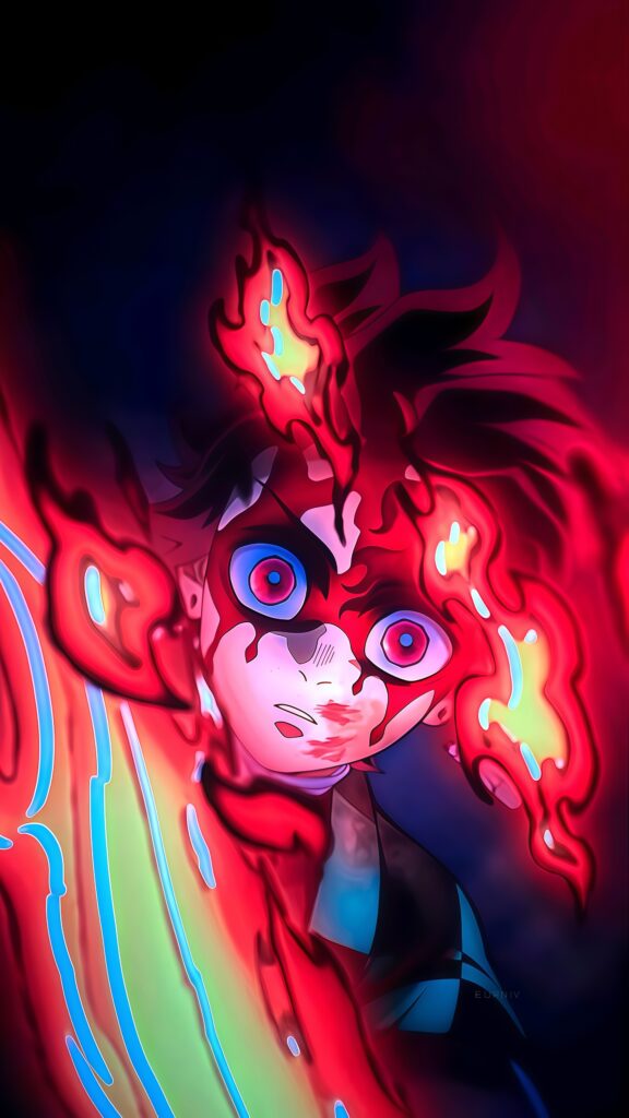 Red Flame Demon Slayer Anime Wallpaper