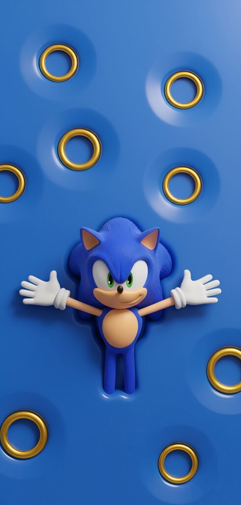 Sonic the Hedgehog 3D Punch-Hole Wallpaper