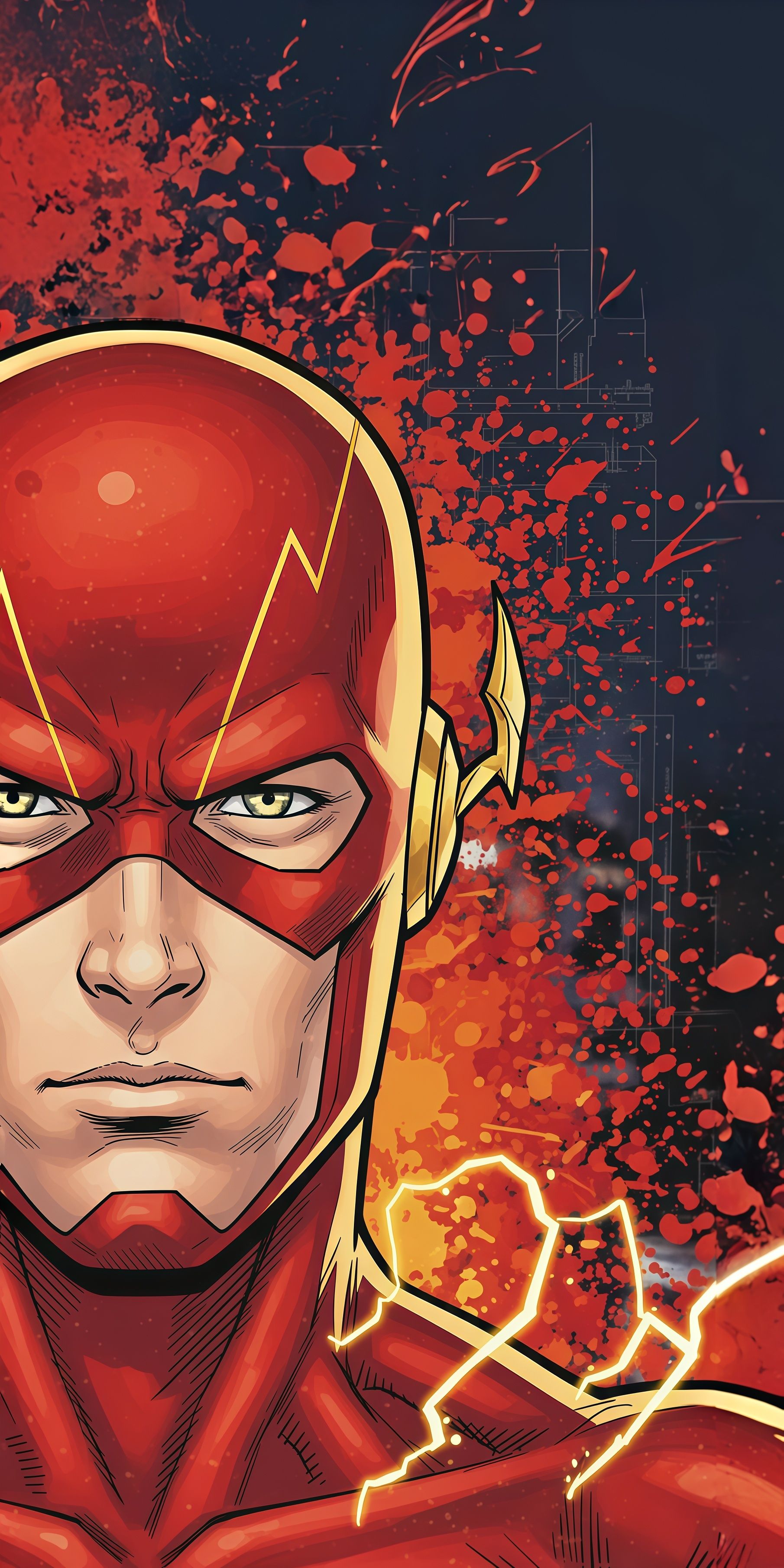 The Flash Comic Pop Art Wallpaper