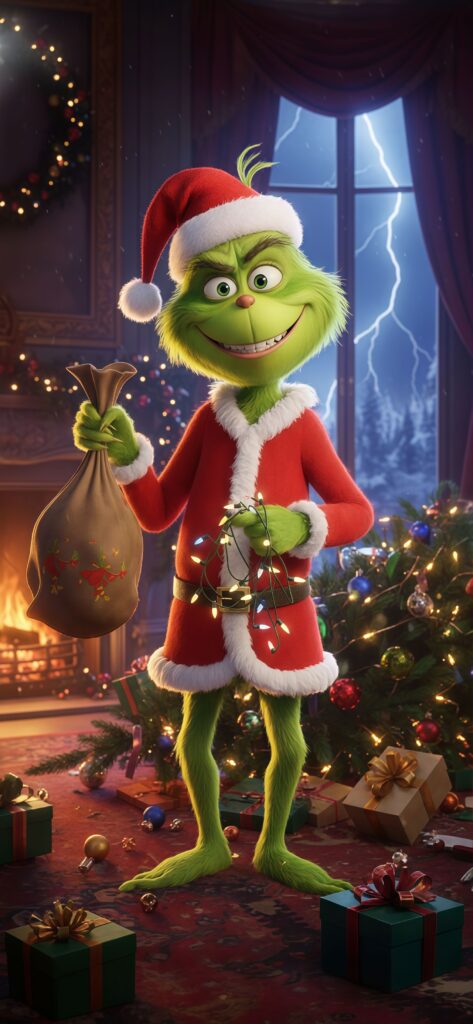 The Grinch Santa Christmas Wallpaper