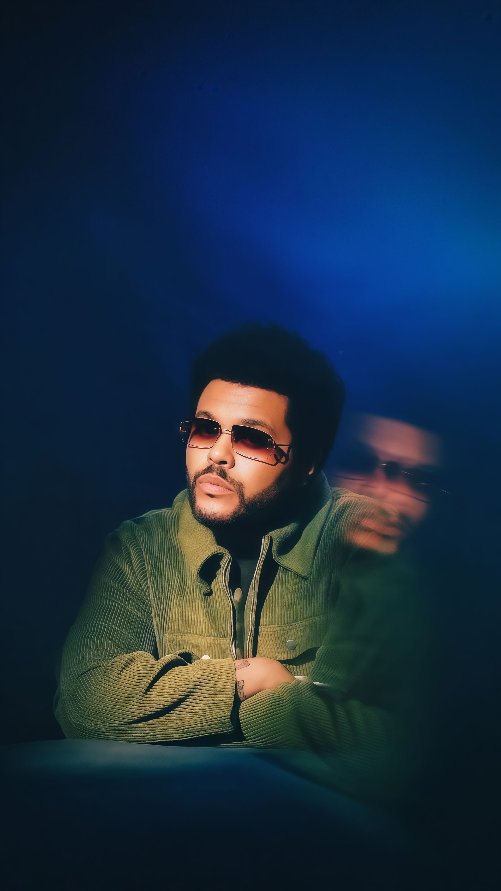 The Weeknd Dark Blue Vibe Wallpaper