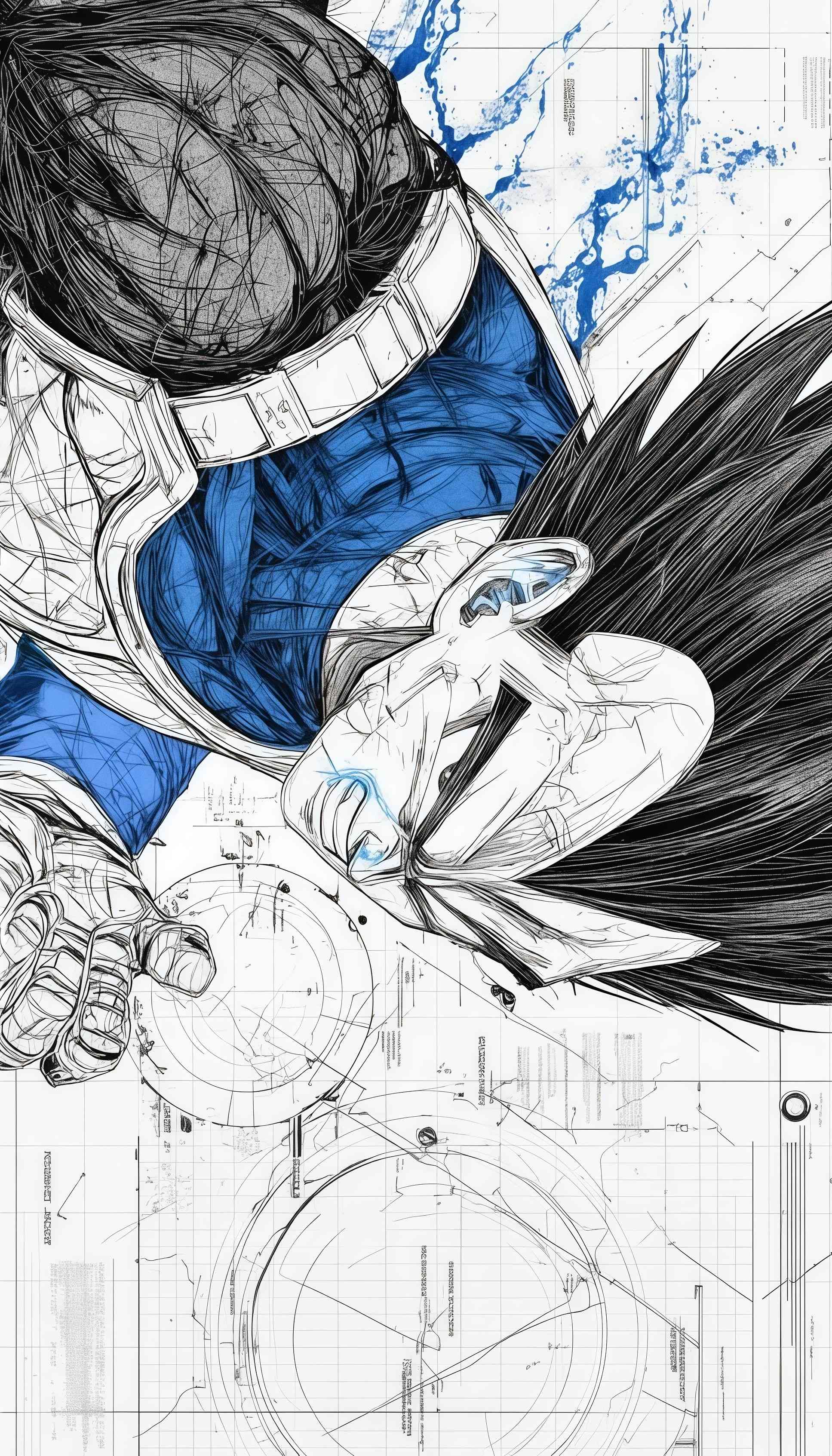 Vegeta Super Saiyan Blue Blueprint Comic Wallpaper