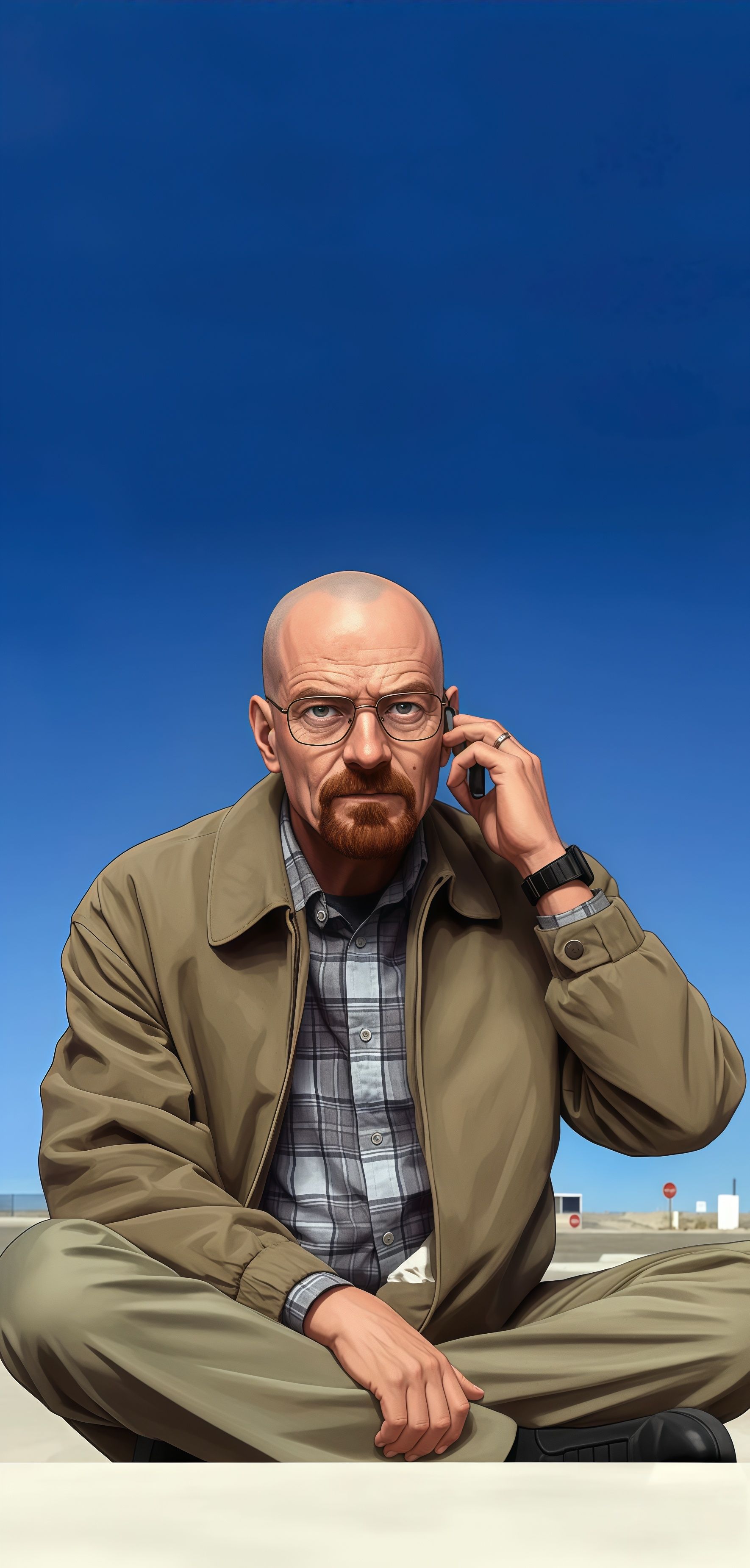 Walter White Breaking Bad Cartoon Wallpaper