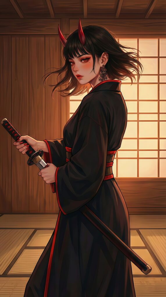 Anime Demon Girl Dojo Wallpaper