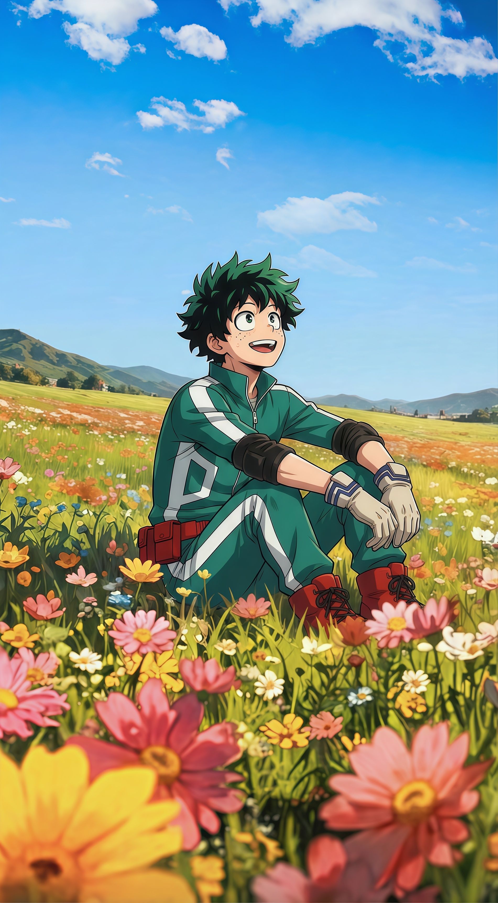 Izuku Midoriya Deku Meadow Wallpaper