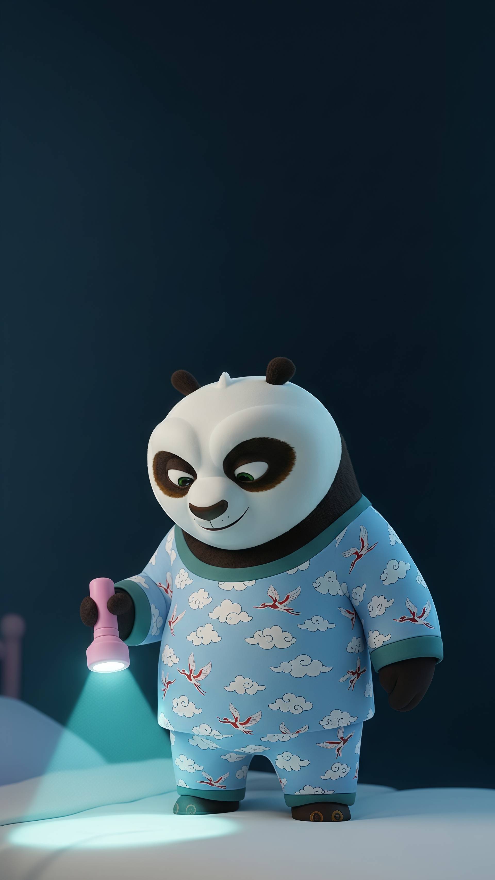 Kungfu Panda Po Flashlight Search Live Wallpaper
