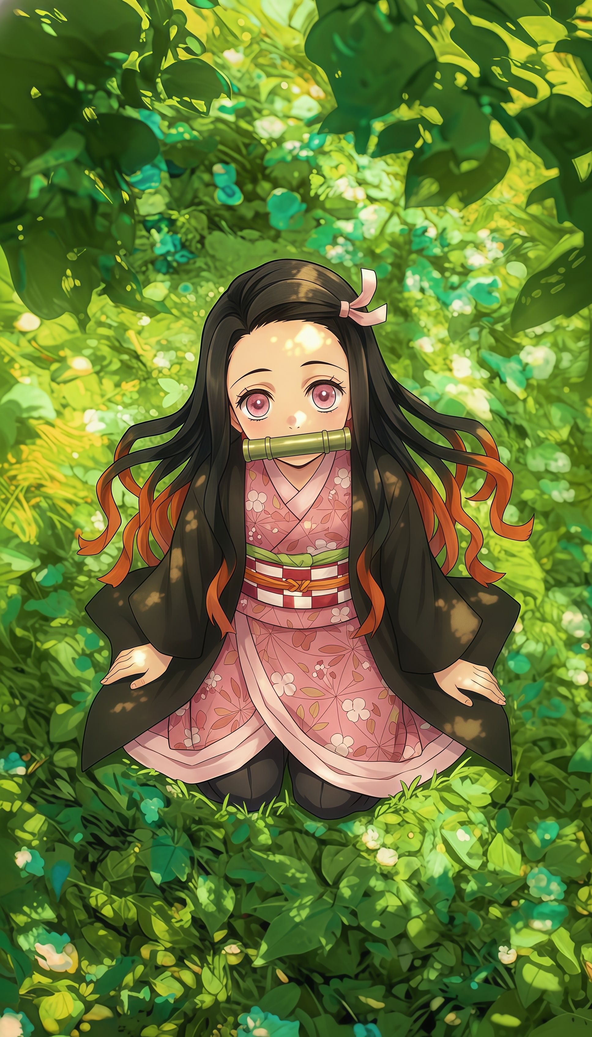 Nezuko Kamado Forest Glow Live Wallpaper
