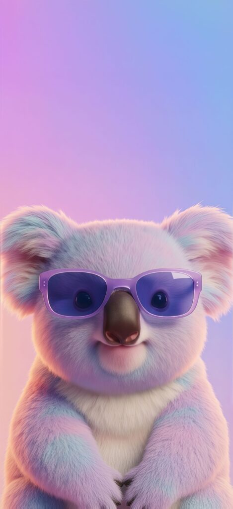 Pastel Koala Bear Aesthetic Wallpaper