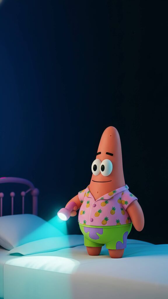 Patrick Star Flashlight Search Live Wallpaper