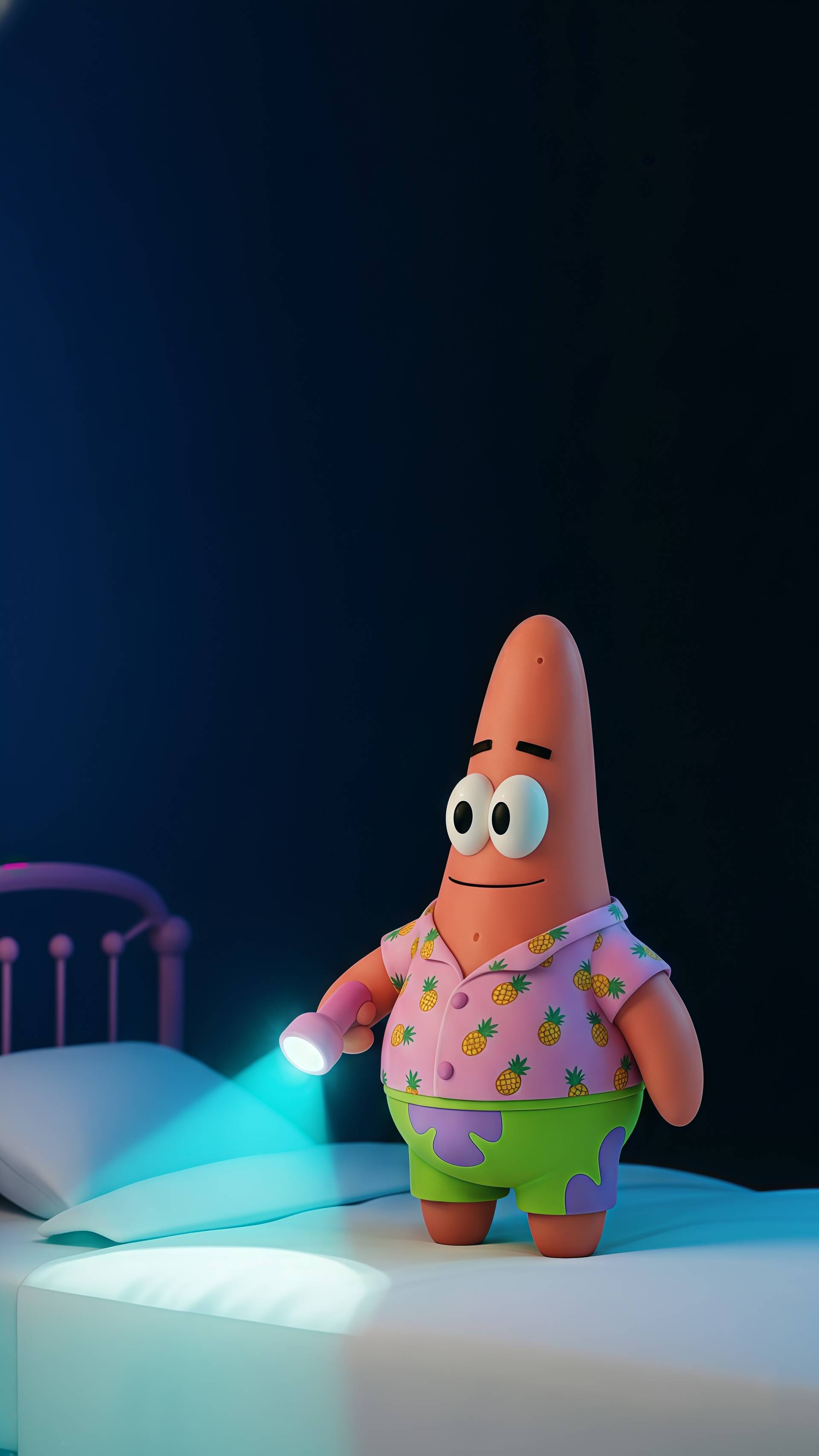 Patrick Star Flashlight Search Live Wallpaper