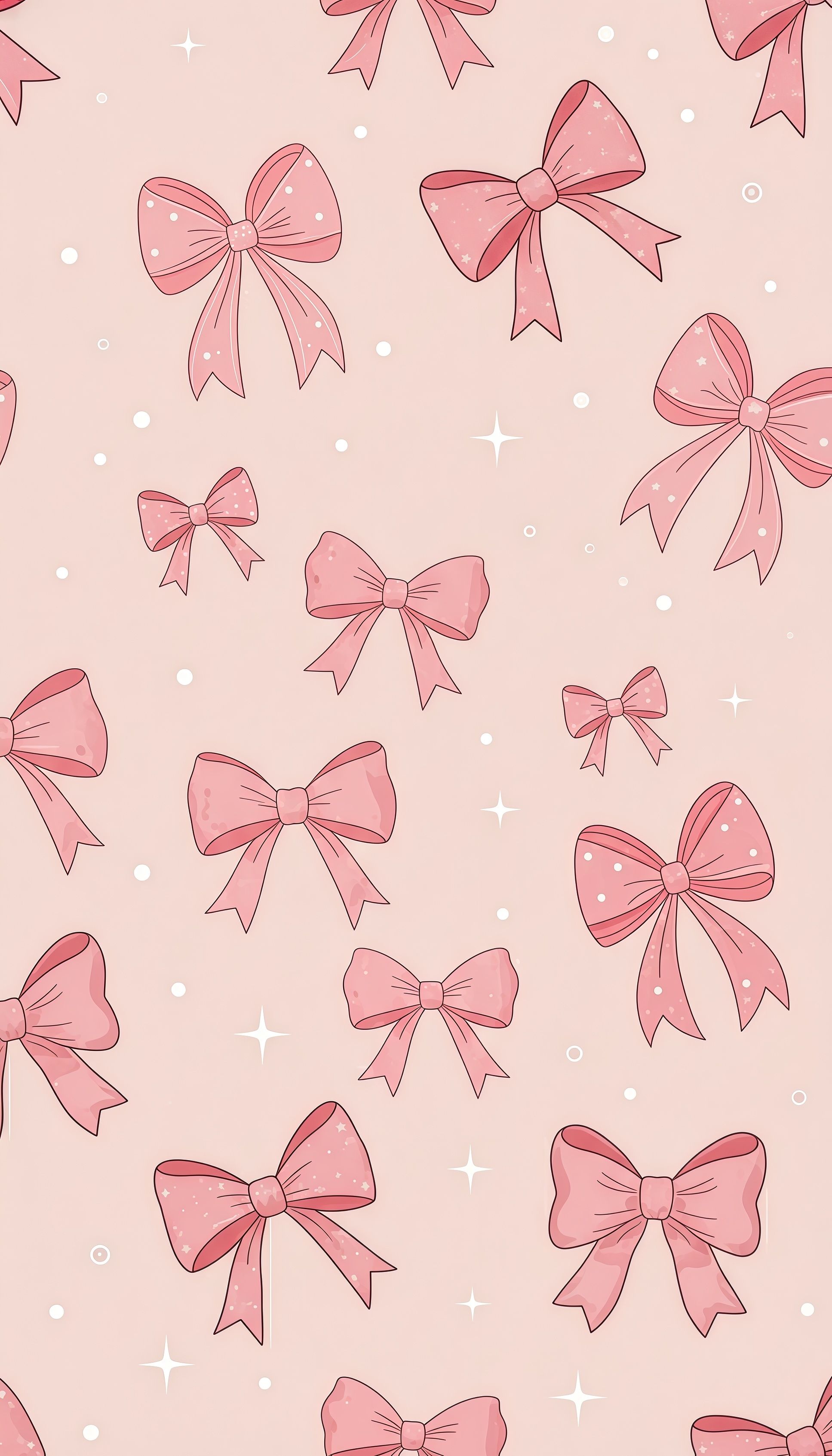 Pink Bow Aesthetic Wallpaper