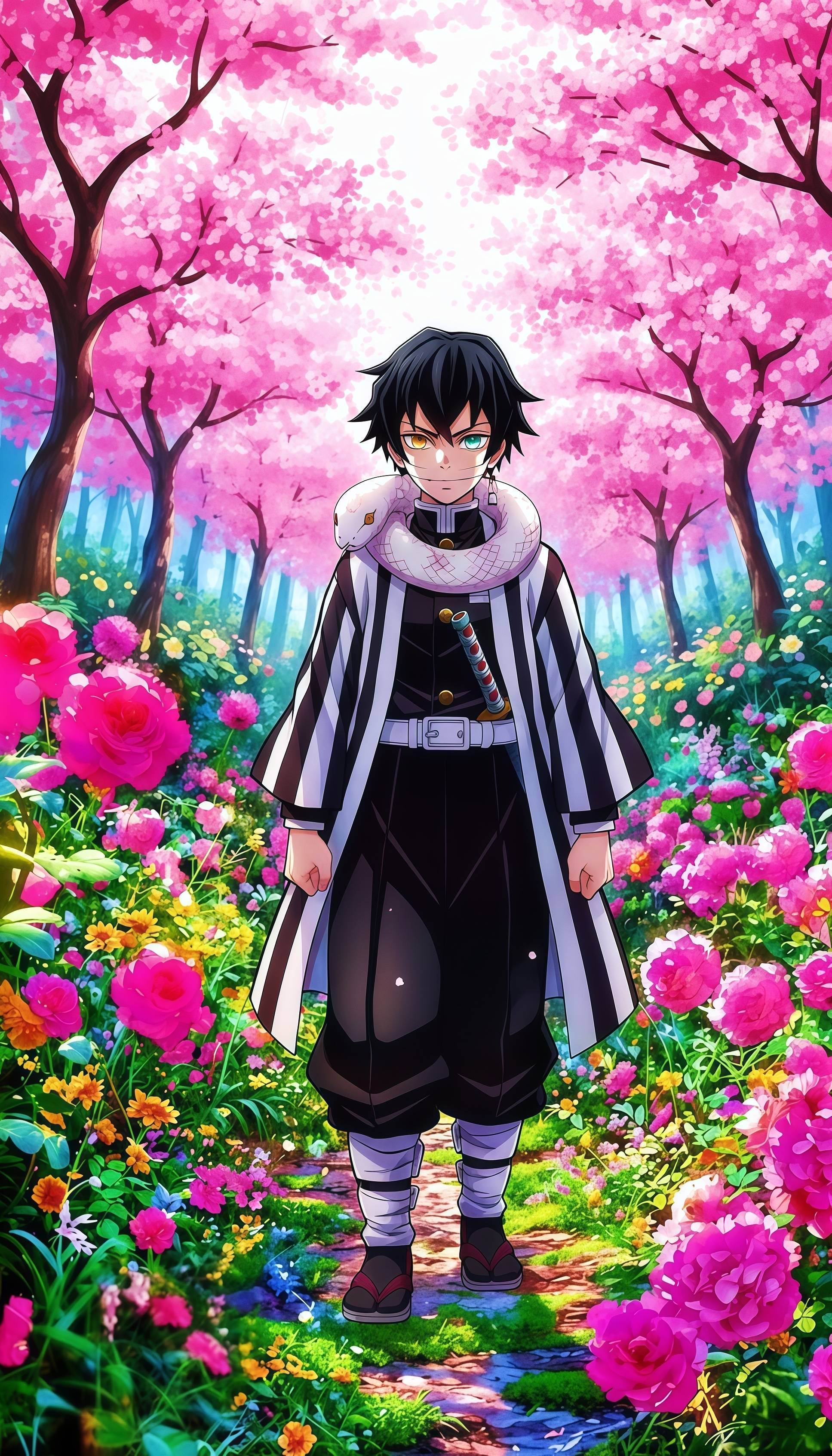 Serpent Hashira Obanai Iguro Wallpaper