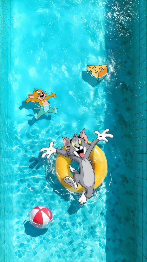 Tom and Jerry Pool Fun Live Wallpaper