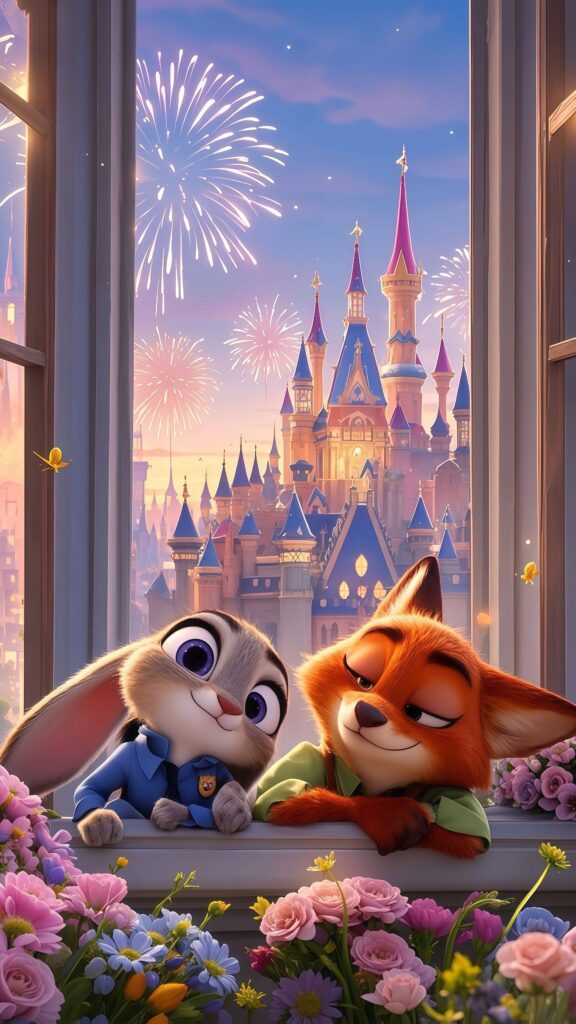 Zootopia Judy and Nick Castle Live Wallpaper