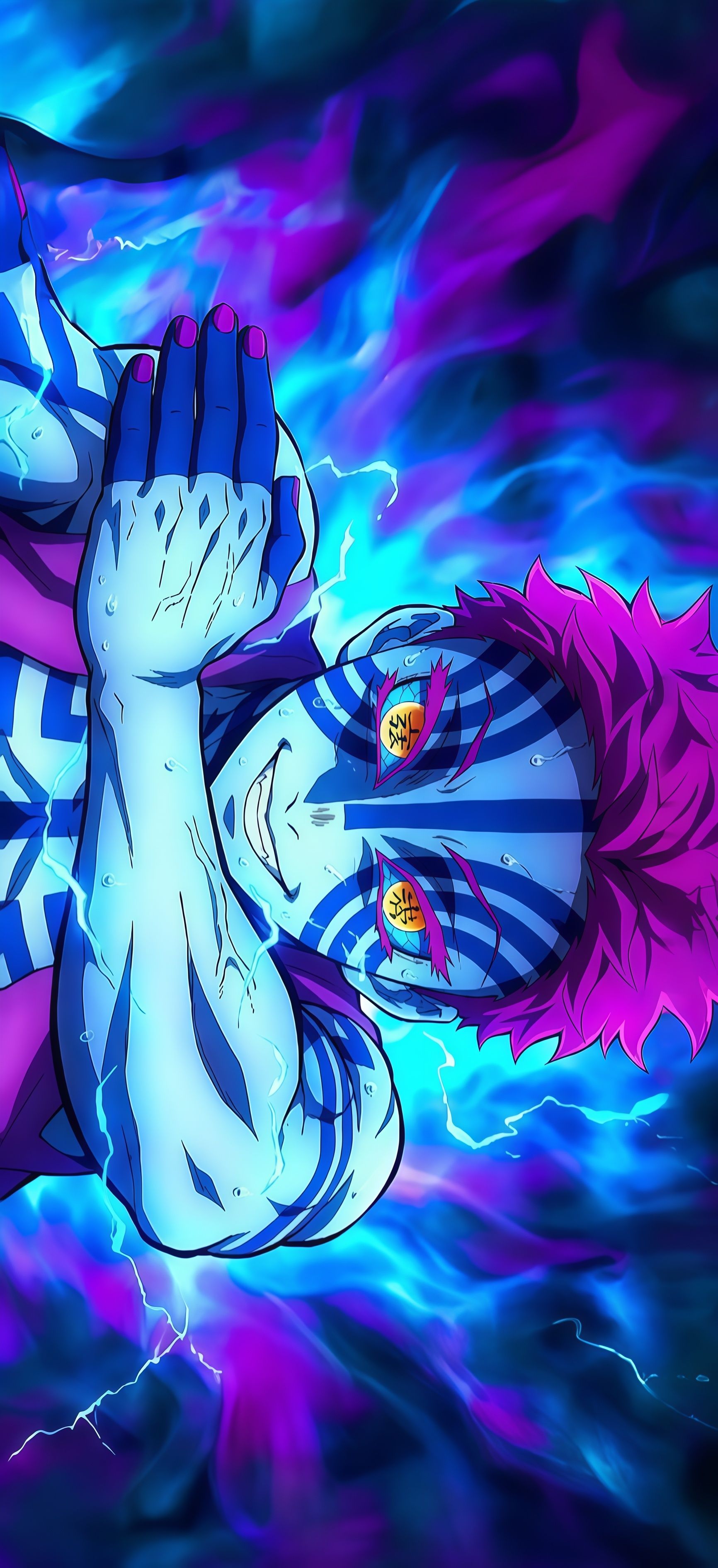 Akaza Upper Moon Aura Wallpaper