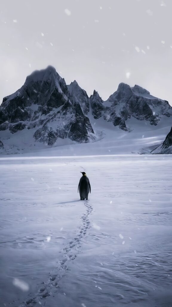 Antarctic Penguin Snowfall Live Wallpaper