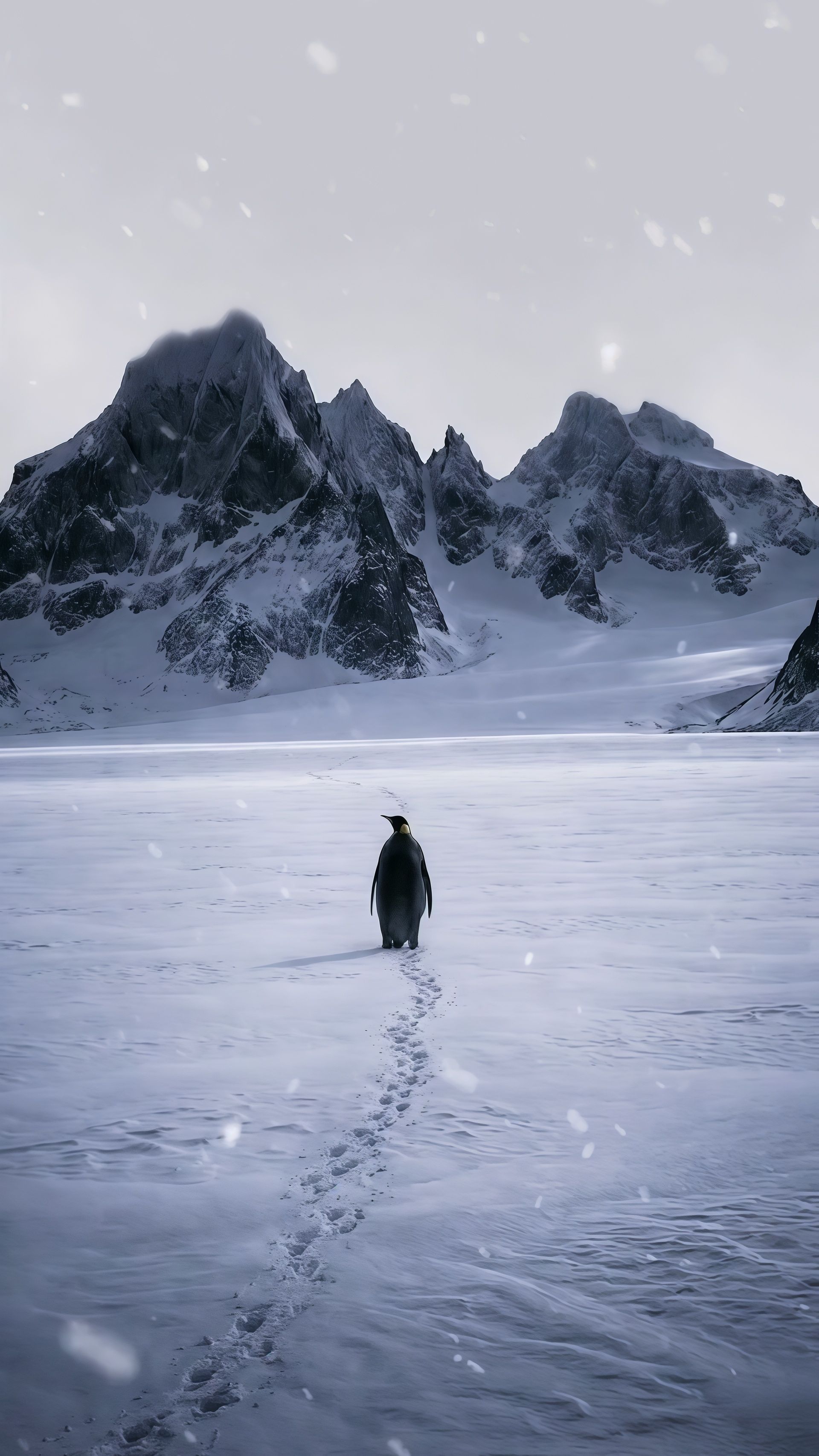 Antarctic Penguin Snowfall Live Wallpaper