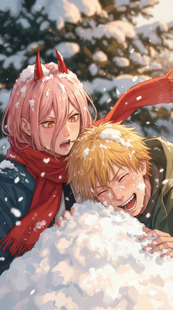 Chainsaw Man Denji and Power Wallpaper