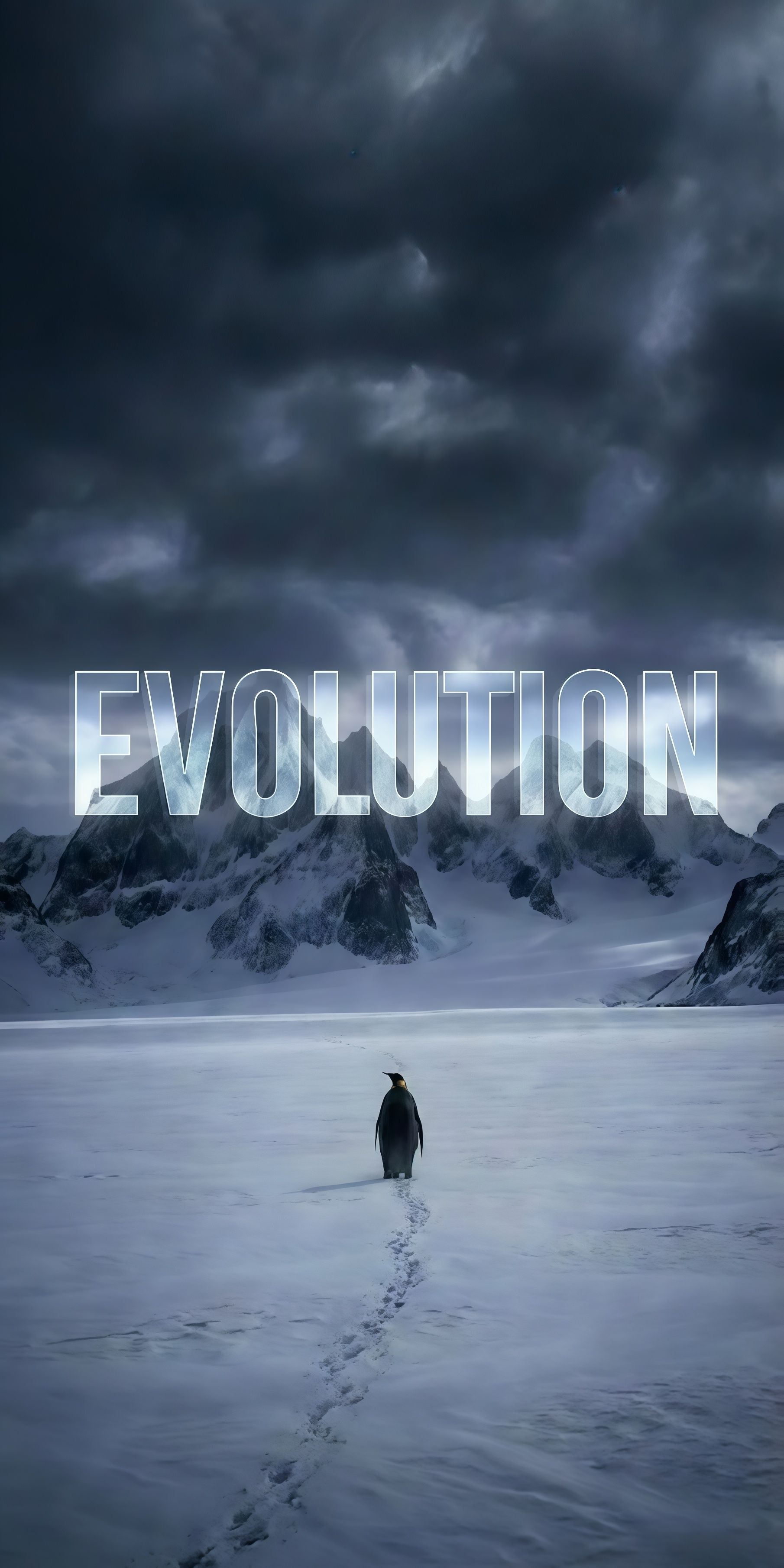 Depressed Penguin Evolution Wallpaper