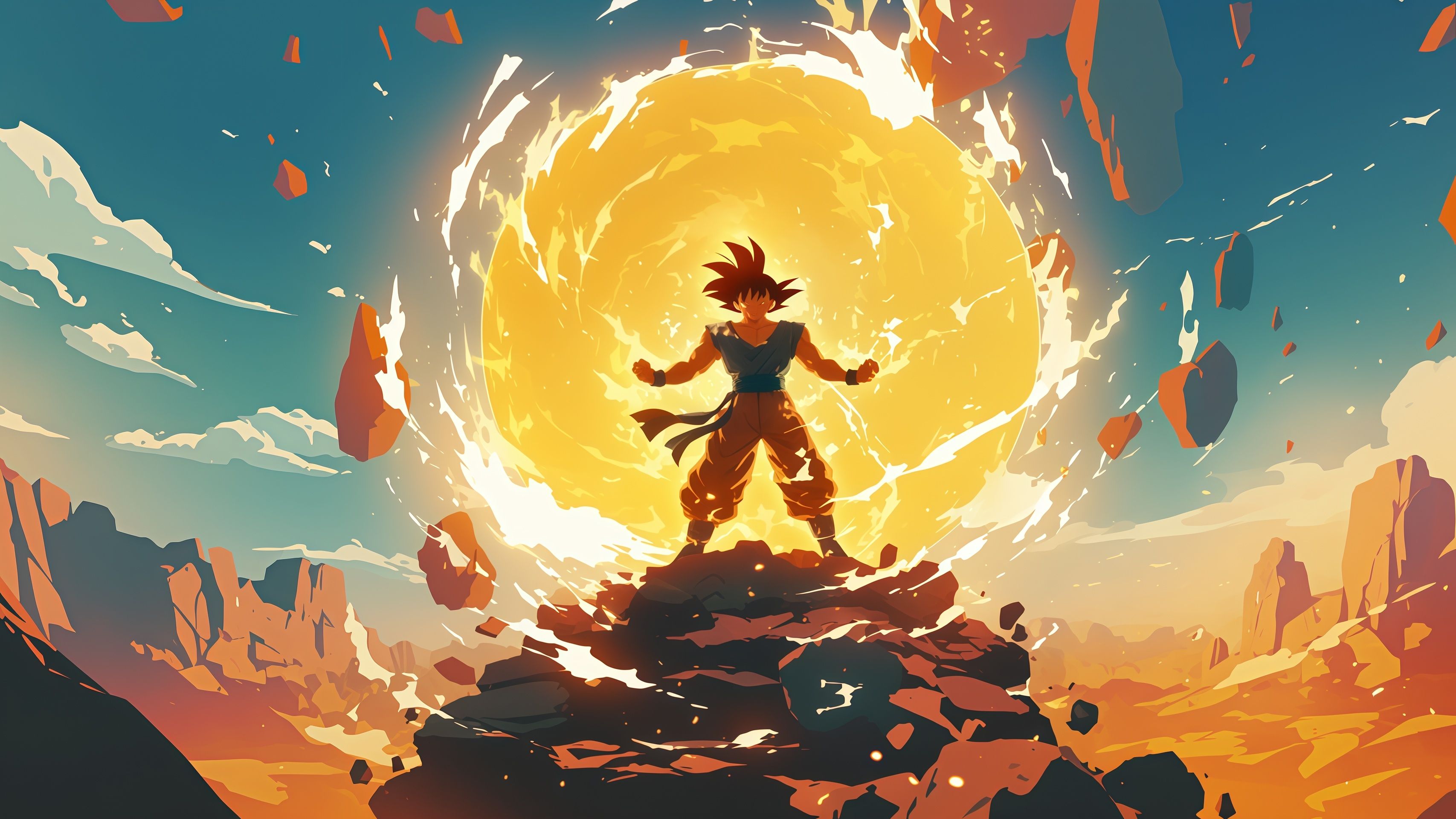 Dragon Ball Z Goku Spirit Bomb Desktop Wallpaper